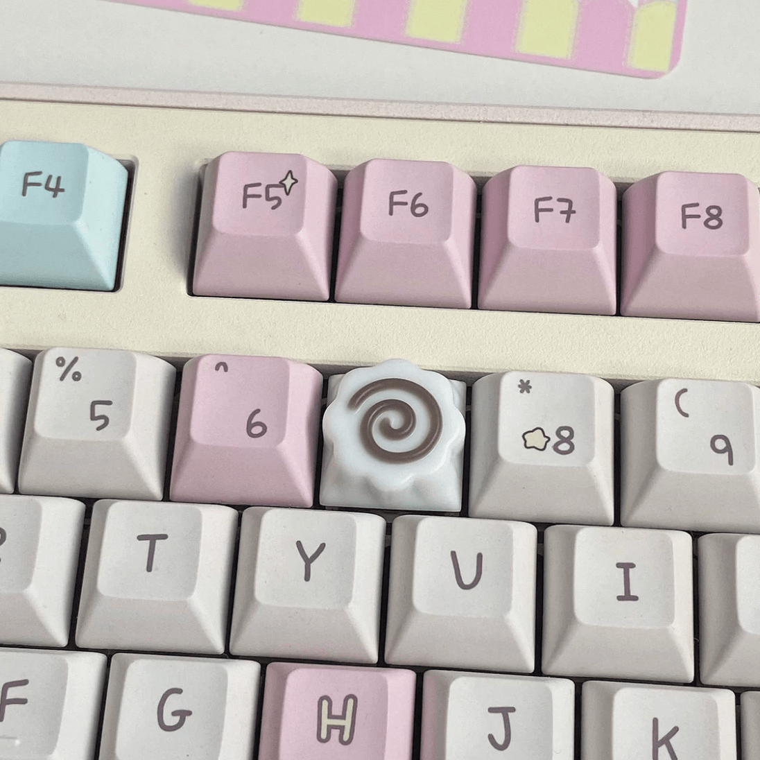 Handmade Cute Narutomaki DIY Keyboard Accessories Resin Keycap - ArtGalleryZen