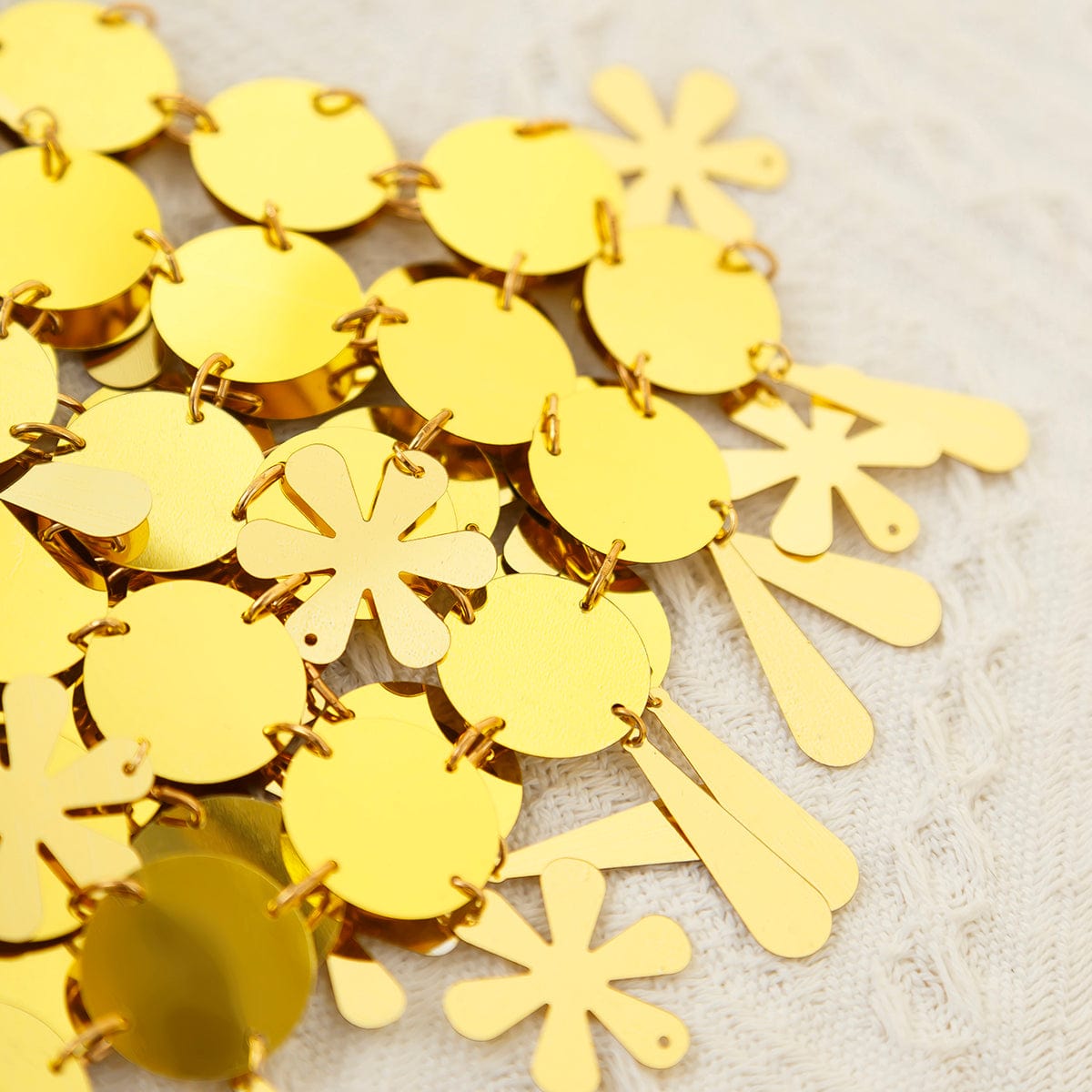 Handmade Gold Silver Plated Sequins Tassel Patchwork Nightclub Party Strappy Dress - ArtGalleryZen