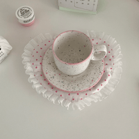 Thumbnail for Handmade Heart Lace Fabric Removable Pillow Coaster - ArtGalleryZen