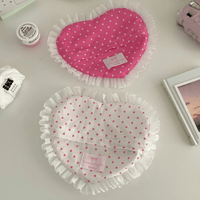 Thumbnail for Handmade Heart Lace Fabric Removable Pillow Coaster - ArtGalleryZen