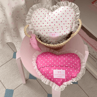 Thumbnail for Handmade Heart Lace Fabric Removable Pillow Coaster - ArtGalleryZen