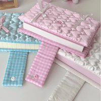 Thumbnail for Handmade Heart Satin Bowknot A6 Fabric Book Cover - ArtGalleryZen