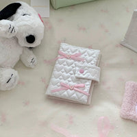 Thumbnail for Handmade Heart Satin Bowknot A6 Fabric Book Cover - ArtGalleryZen