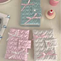 Thumbnail for Handmade Heart Satin Bowknot A6 Fabric Book Cover - ArtGalleryZen