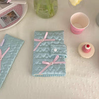 Thumbnail for Handmade Heart Satin Bowknot A6 Fabric Book Cover - ArtGalleryZen