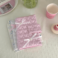 Thumbnail for Handmade Heart Satin Bowknot A6 Fabric Book Cover - ArtGalleryZen