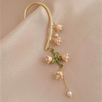 Thumbnail for Handmade Lily Of The Valley Dangle Ear Wrap Earrings - ArtGalleryZen