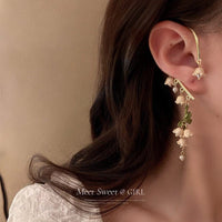 Thumbnail for Handmade Lily Of The Valley Dangle Ear Wrap Earrings - ArtGalleryZen