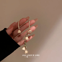 Thumbnail for Handmade Lily Of The Valley Dangle Ear Wrap Earrings - ArtGalleryZen