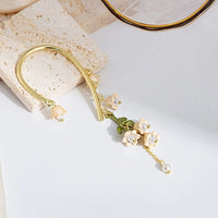 Thumbnail for Handmade Lily Of The Valley Dangle Ear Wrap Earrings - ArtGalleryZen