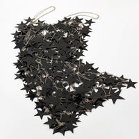 Thumbnail for Handmade Pink Black Star Sequins Patchwork Rave Party Mini Dress - ArtGalleryZen