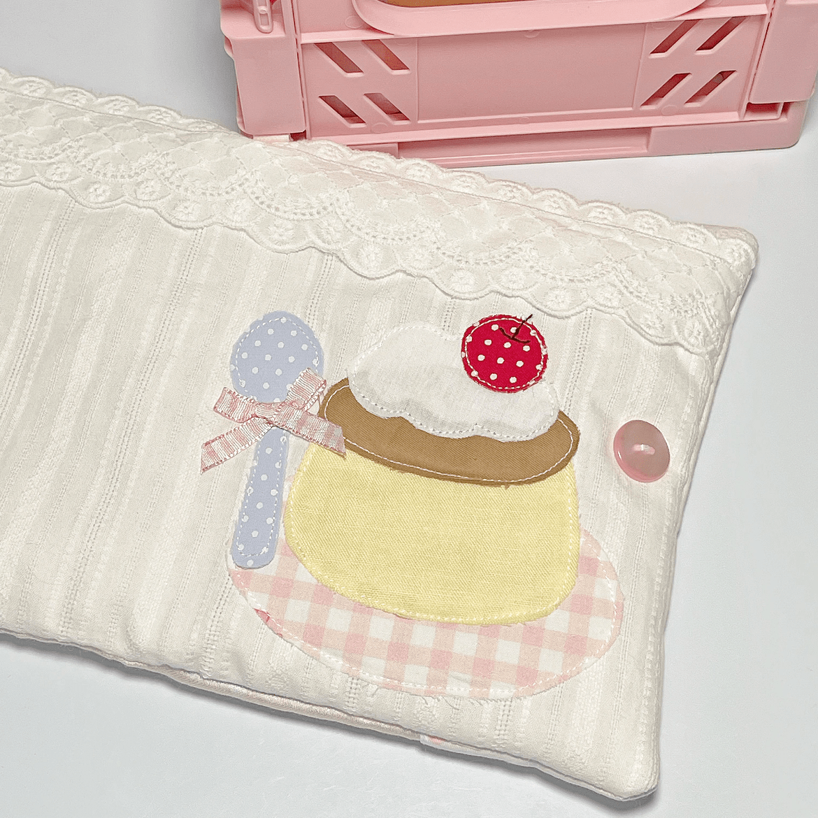 Handmade Pudding Dessert A6 B6 A5 Fabric Book Cover - ArtGalleryZen