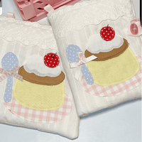 Thumbnail for Handmade Pudding Dessert A6 B6 A5 Fabric Book Cover - ArtGalleryZen