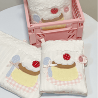 Thumbnail for Handmade Pudding Dessert A6 B6 A5 Fabric Book Cover - ArtGalleryZen