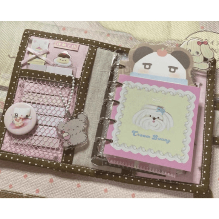 Handmade Star Polka Dot Pink A6 B6 A5 Fabric Book Cover - ArtGalleryZen