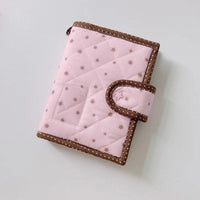 Thumbnail for Handmade Star Polka Dot Pink A6 B6 A5 Fabric Book Cover - ArtGalleryZen