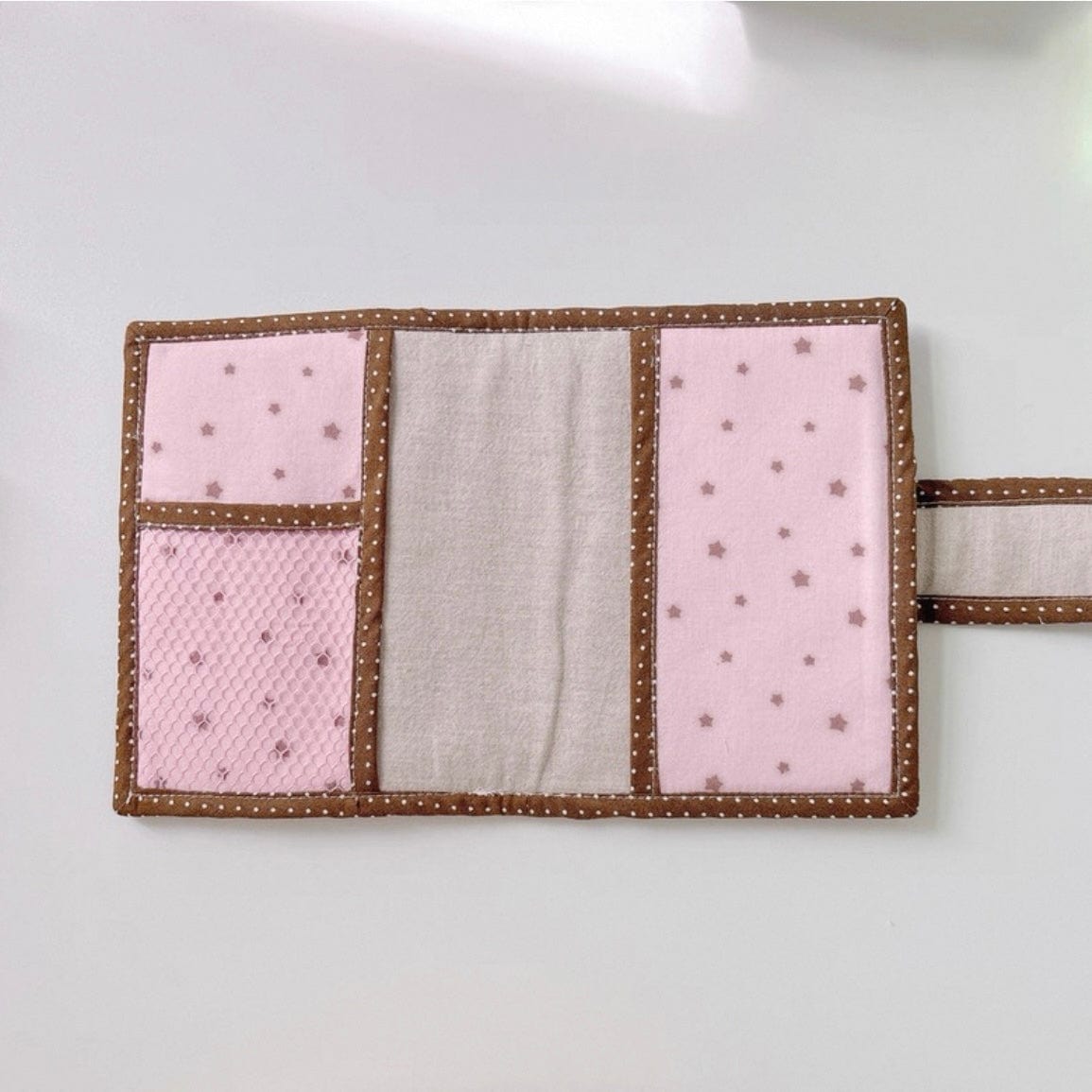 Handmade Star Polka Dot Pink A6 B6 A5 Fabric Book Cover - ArtGalleryZen