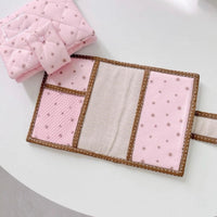 Thumbnail for Handmade Star Polka Dot Pink A6 B6 A5 Fabric Book Cover - ArtGalleryZen