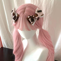 Thumbnail for Handmade Strawberry Chocolate Ribbon Bowknot Hair Clip - ArtGalleryZen