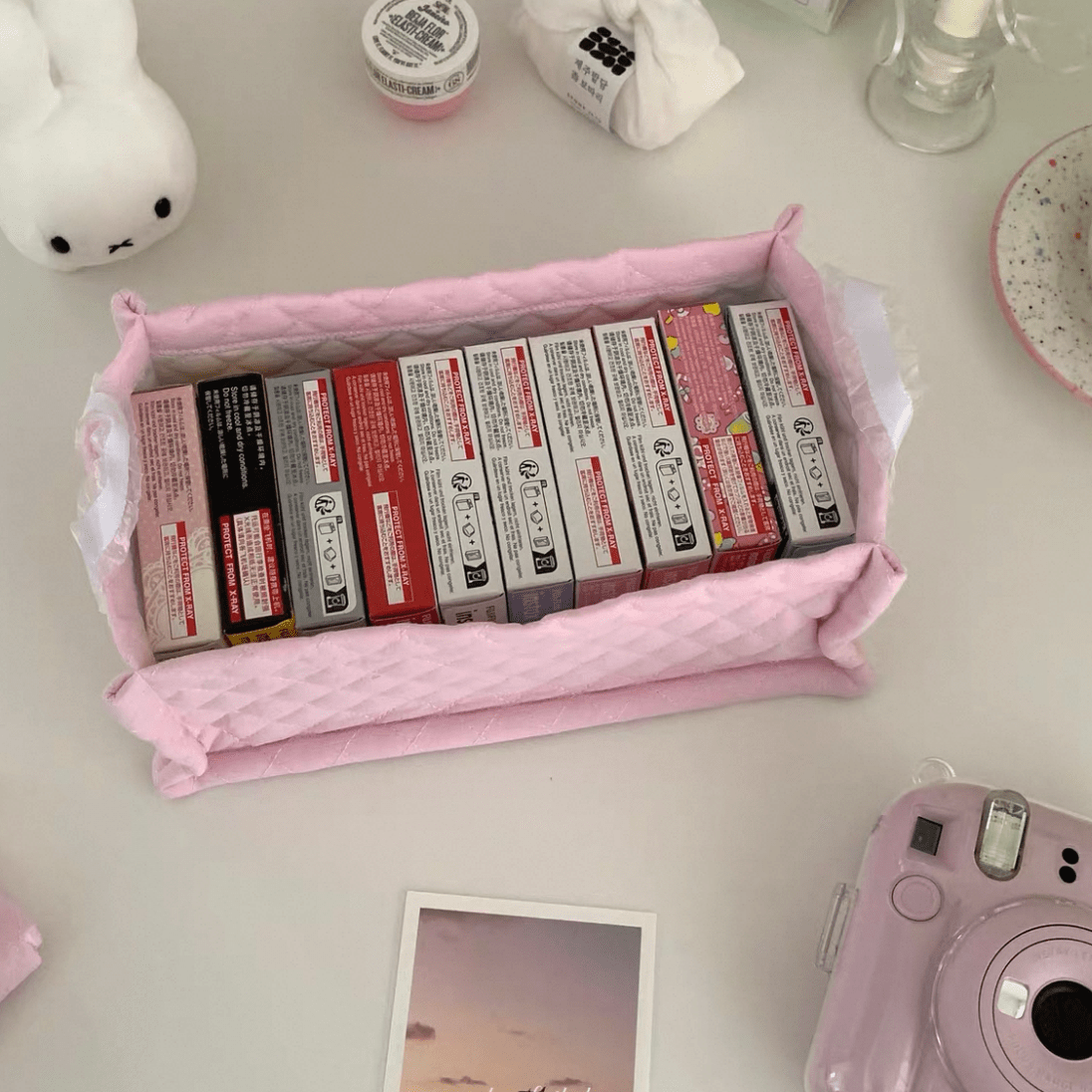 Handmade Sweet Heart Tulip Fabric Storage Basket - ArtGalleryZen