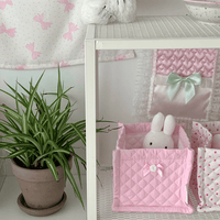 Thumbnail for Handmade Sweet Heart Tulip Fabric Storage Basket - ArtGalleryZen