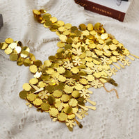 Thumbnail for Handmade White Black Mirror Sequins Tassel Party Tank Top - ArtGalleryZen