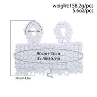 Thumbnail for Handmade White Black Mirror Sequins Tassel Party Tank Top - ArtGalleryZen