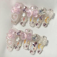 Thumbnail for Handmade Y2K Gummy Bears Bowknot 3D Press on Nails False Nail - ArtGalleryZen