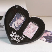 Thumbnail for Heart Couples Keychain Kpop Photocard Holder - ArtGalleryZen