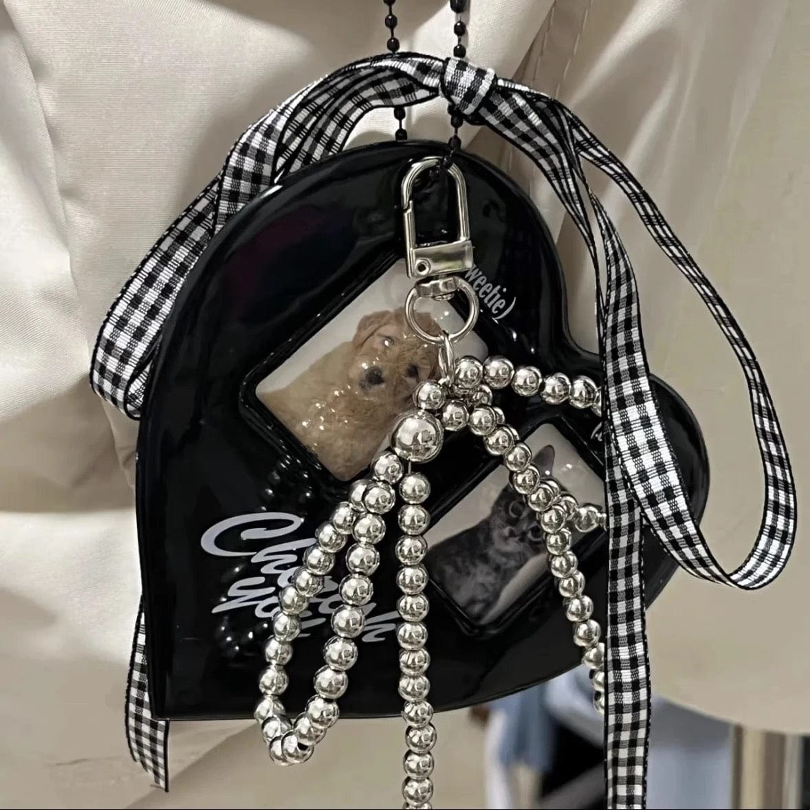 Heart Couples Keychain Kpop Photocard Holder - ArtGalleryZen