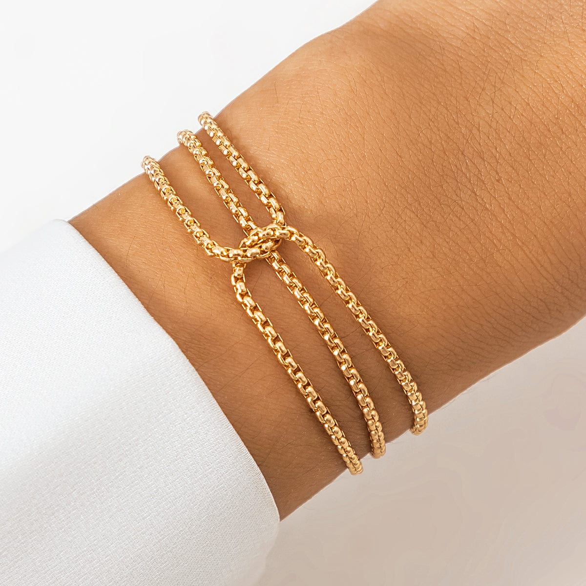 Hip Hop Gold Silver Plated Box Chain Bracelet - ArtGalleryZen