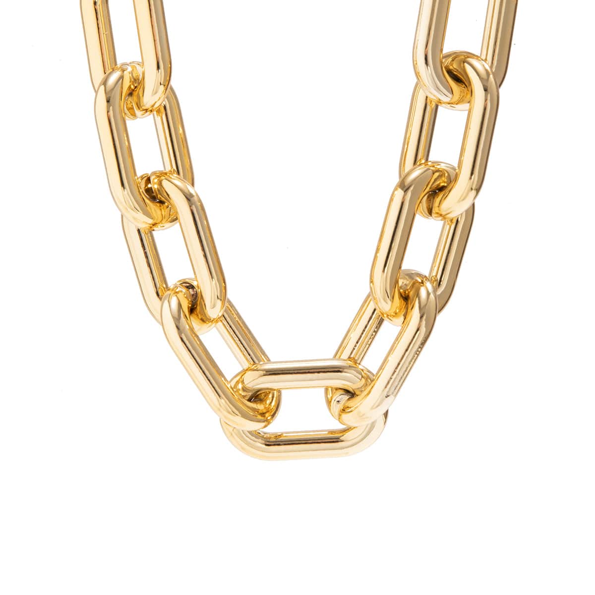 Hip Hop Gold Silver Plated Cable Chain Choker Necklace - ArtGalleryZen