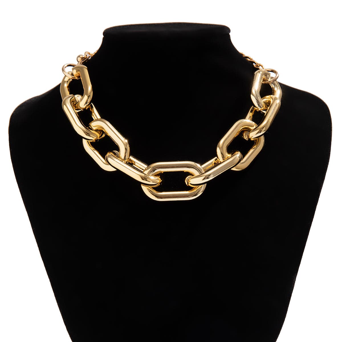 Hip Hop Gold Silver Plated Cable Chain Choker Necklace - ArtGalleryZen