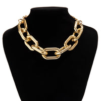 Thumbnail for Hip Hop Gold Silver Plated Cable Chain Choker Necklace - ArtGalleryZen