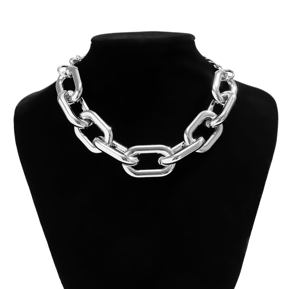 Hip Hop Gold Silver Plated Cable Chain Choker Necklace - ArtGalleryZen