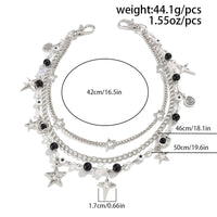 Thumbnail for Hip Hop Layered Star Pendant Acrylic Bead Trouser Chain - ArtGalleryZen