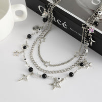 Thumbnail for Hip Hop Layered Star Pendant Acrylic Bead Trouser Chain - ArtGalleryZen