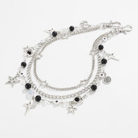 Thumbnail for Hip Hop Layered Star Pendant Acrylic Bead Trouser Chain - ArtGalleryZen
