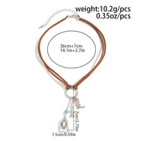 Thumbnail for Hippie Cactus Cowboy Hat Boots Pendant Velvet Necklace - ArtGalleryZen