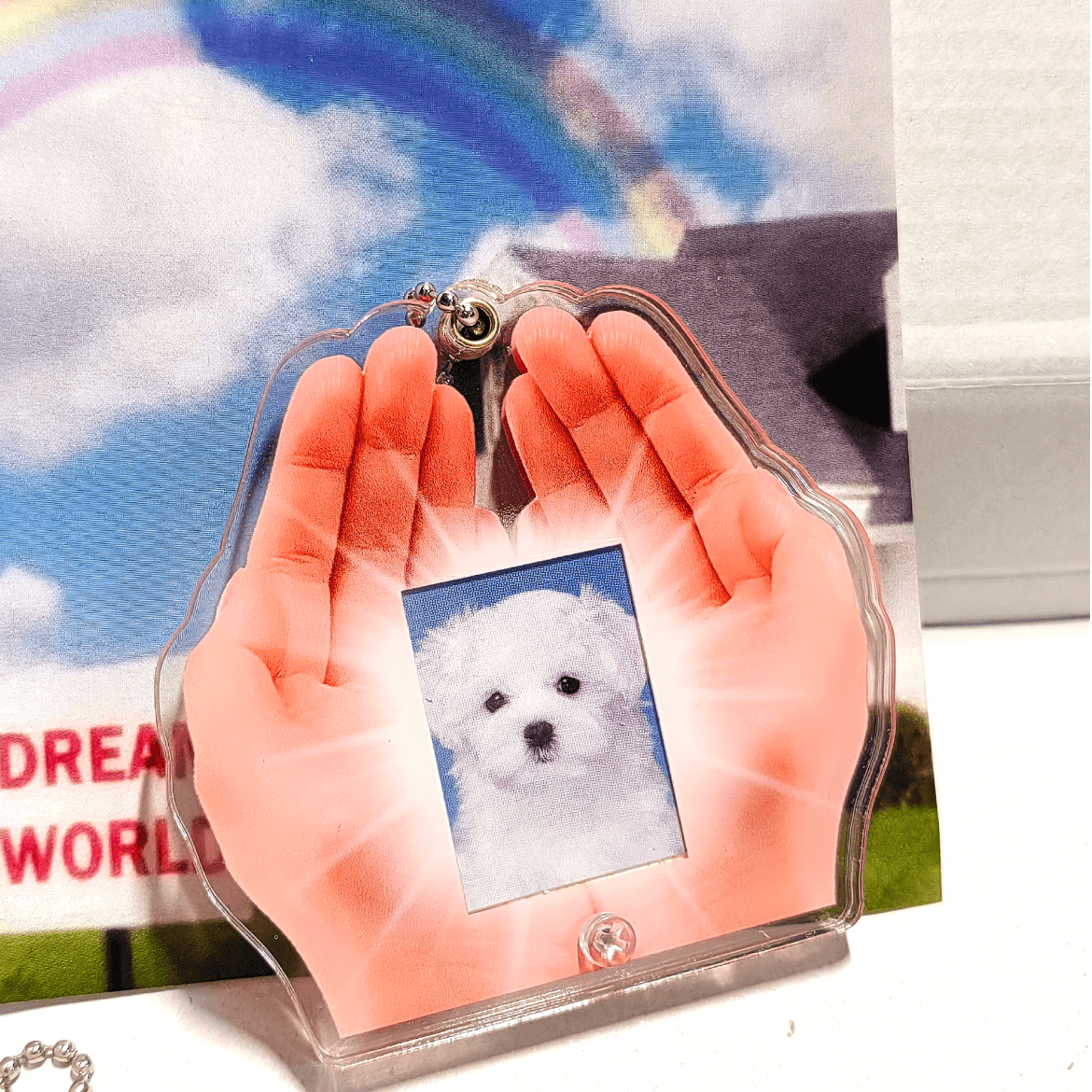 Hold In The Palm Acrylic Keychain Kpop ID Card Photocard Holder - ArtGalleryZen