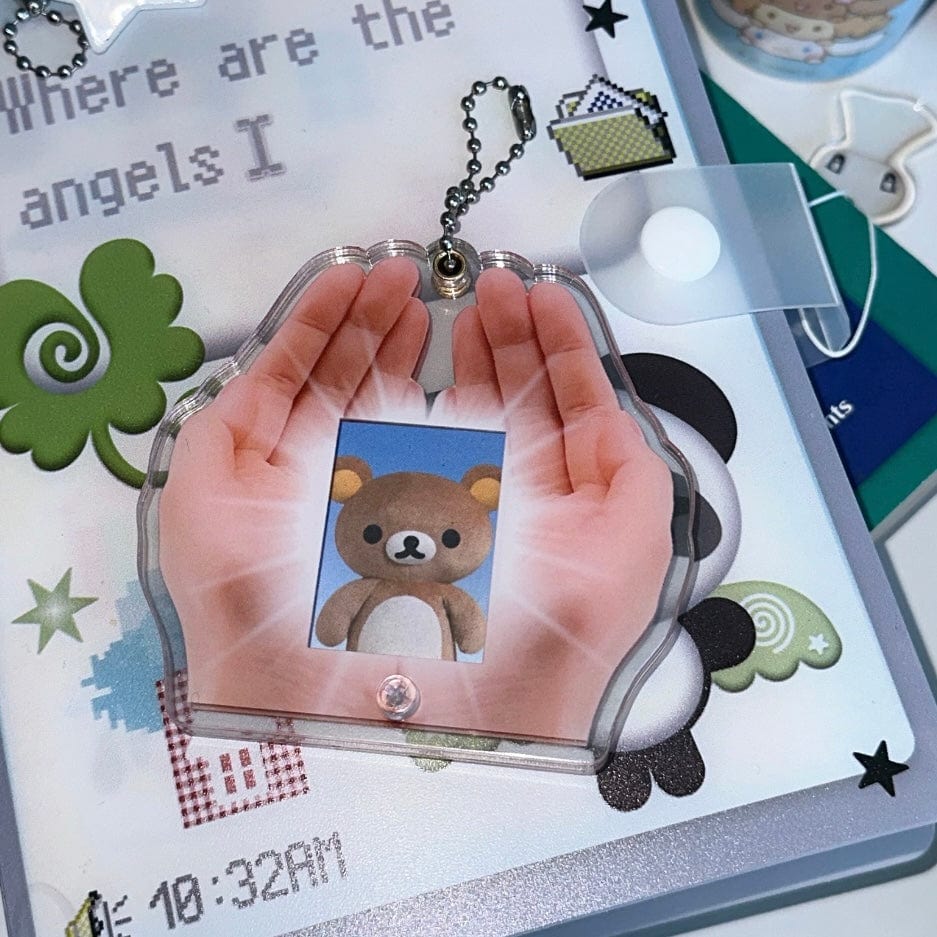 Hold In The Palm Acrylic Keychain Kpop ID Card Photocard Holder - ArtGalleryZen