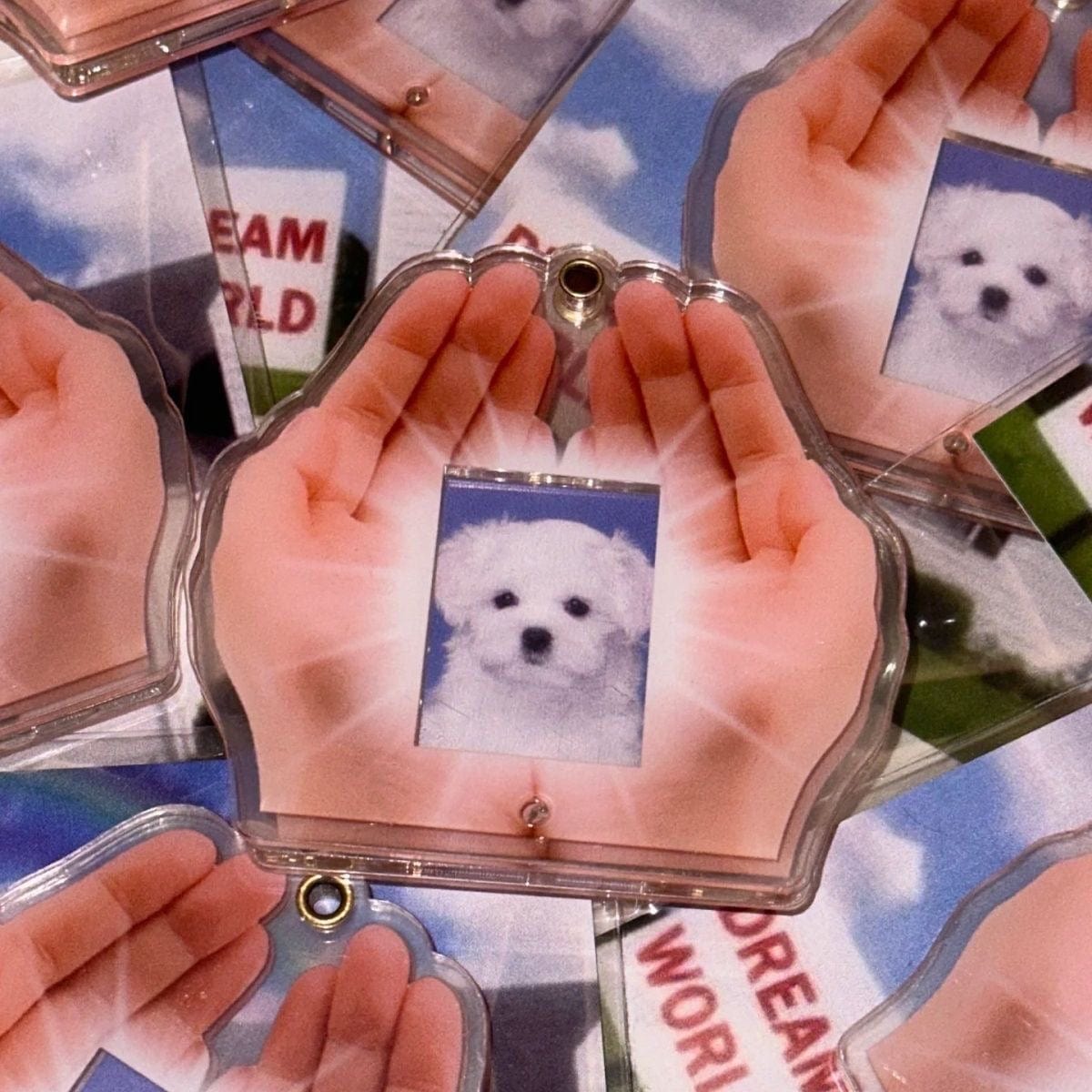 Hold In The Palm Acrylic Keychain Kpop ID Card Photocard Holder - ArtGalleryZen