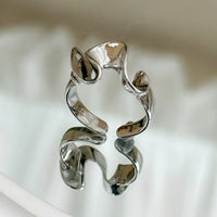 Thumbnail for Irregular Abstract Curved Ribbon Open Ring