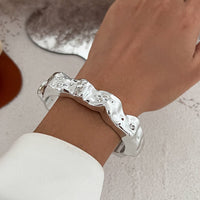 Thumbnail for Irregular Abstract Lava Open Bangle Bracelet