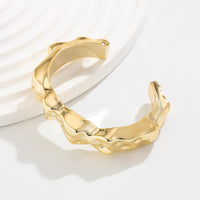 Thumbnail for Irregular Abstract Lava Open Bangle Bracelet