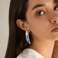 Thumbnail for Irregular Asymmetric Glossy Waterdrop Earrings