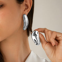 Thumbnail for Irregular Asymmetric Glossy Waterdrop Earrings