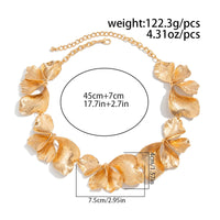 Thumbnail for Irregular Chunky Pleated Flower Petal Necklace - ArtGalleryZen