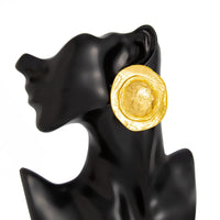 Thumbnail for Irregular Chunky Round Disk Stud Earrings - ArtGalleryZen