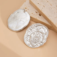 Thumbnail for Irregular Chunky Textured Oval Stud Earrings - ArtGalleryZen